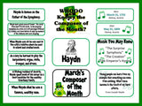 Haydn Composer of the Month (March) Bulletin Board and Worksheet Kit