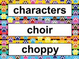 Music Word Wall Paw Prints Theme