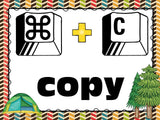 Computer Shortcuts Posters for Computer Lab -CAMPING THEME