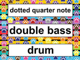 Music Word Wall Paw Prints Theme