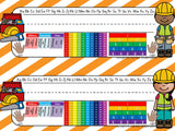 Student Name Plates - Construction Theme