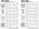 Four Voices Posters, Listening Strips, Worksheets and Assessments