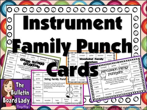 Instrument Family Punch Cards