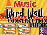 Music Word Wall Construction Theme