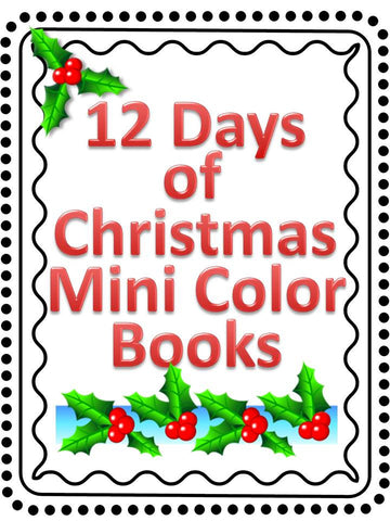12 Days of Christmas Mini Coloring Book