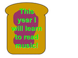 Toast for a New Year Music Bulletin Board