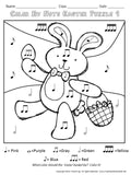 Easter Color by Music Symbols