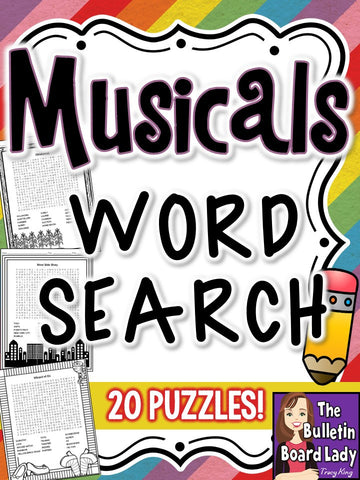 Musicals Word Search Puzzles
