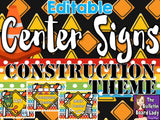 Center Signs - Construction Theme