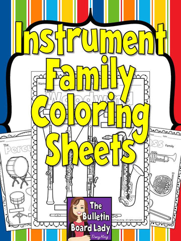 Instrument Coloring Sheets