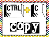 Shortcuts Posters for your Computer Lab or Classroom-PC and Mac