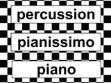 Music Word Wall - Checkered Flag