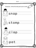 Body Percussion Worksheets