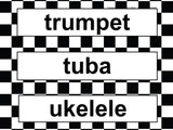 Music Word Wall - Checkered Flag