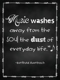 Music Quotes Posters Chalkboard Style