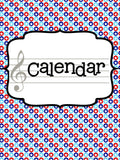 Music Teacher Binder - Red White and Blue