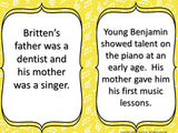 Composer of the Month Benjamin Britten-Bulletin Board and Writing Projects