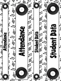 Music Teacher Binder - Black and White Record