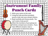Instrument Family Punch Cards