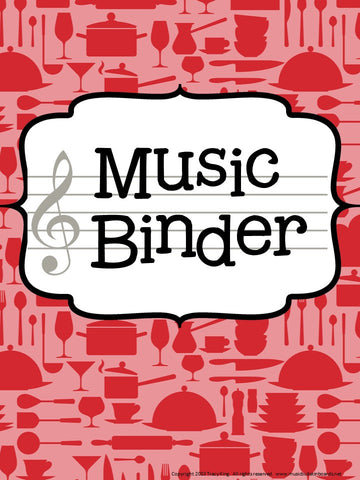 Music Teacher Binder – Cooking Theme