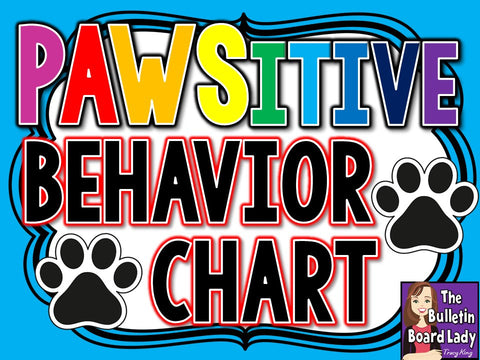 Behavior Chart Paw Prints Theme