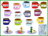 Counting Cups Music Rhythms Bulletin Board Kit