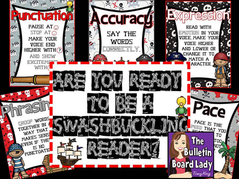 Fluency Posters Pirate Theme: Be a Swashbuckling Reader!