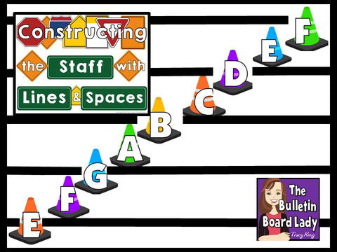Construction Treble Clef Music Bulletin Board