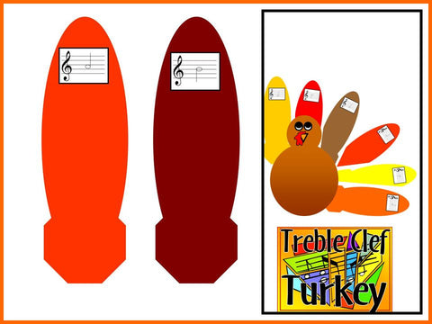 Treble Clef Turkey -Thanksgiving Bulletin Board for Music Class